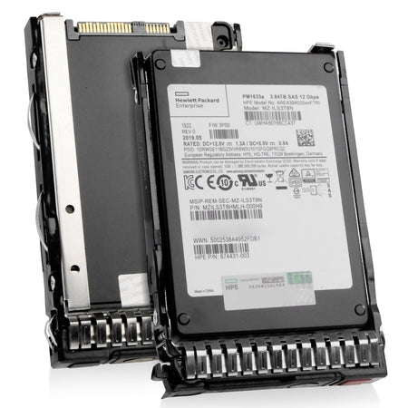 HP Generation 8 AREA3840S5xnFTRI 874431-003 3.84TB 1 DWPD SAS 12Gb/s 3D TLC V-NAND in Refurbished SSD, combine view