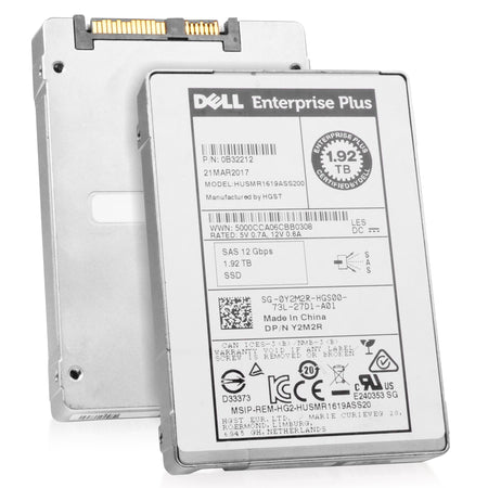 Dell/HGST Ultrastar DC SS200 HUSMR1619ASS200 0B32212 1.92TB 1 DWPD SAS 12Gb/s MLC 2.5in Refurbished SSD