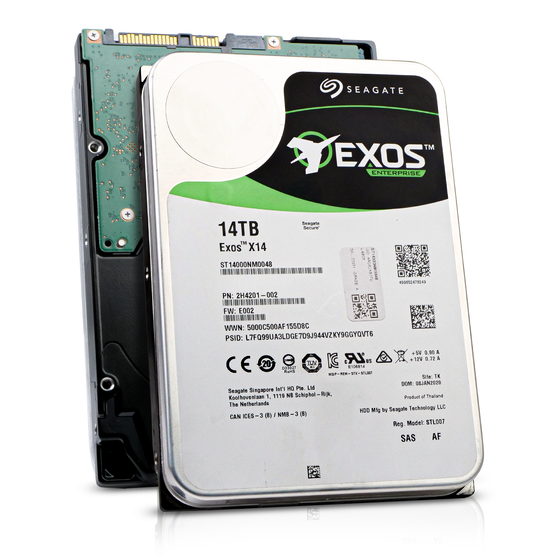 Seagate Exos X14 ST14000NM0048 14TB 7.2K RPM SAS 12Gb/s 512e/4Kn 256MB 3.5" FastFormat HDD