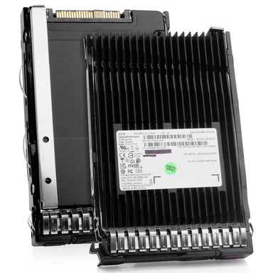 HP G8 G9 G10 MO006400KXPAB P54270-004 6.4TB 3 DWPD PCIe Gen 4.0 x4 8GB/s 3D TLC U.3 NVMe 2.5in Solid State Drive, combine angled view