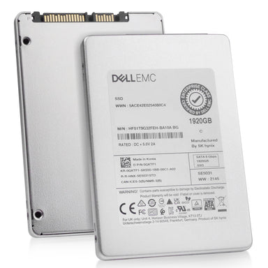 Dell/SK Hynix HFS1T9G32FEH 1.92TB SATA 6Gb/s 2.5in Refurbished SSD, combine angled view