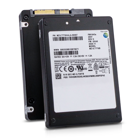 Samsung PM1643a MZILT7T6HALA 7.68TB 1 DWPD SAS 12Gb/s 3D TLC 2.5in Refurbished SSD