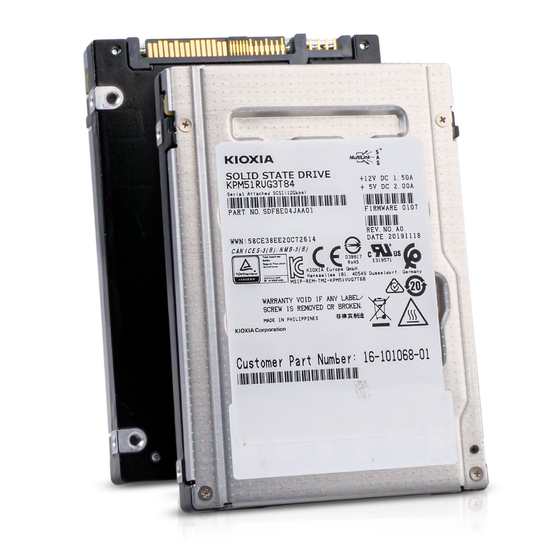 Kioxia KPM51RUG3T84 3.84TB SAS 12Gb/s 1 DWPD 3D TLC 2.5" Refurbished SSD