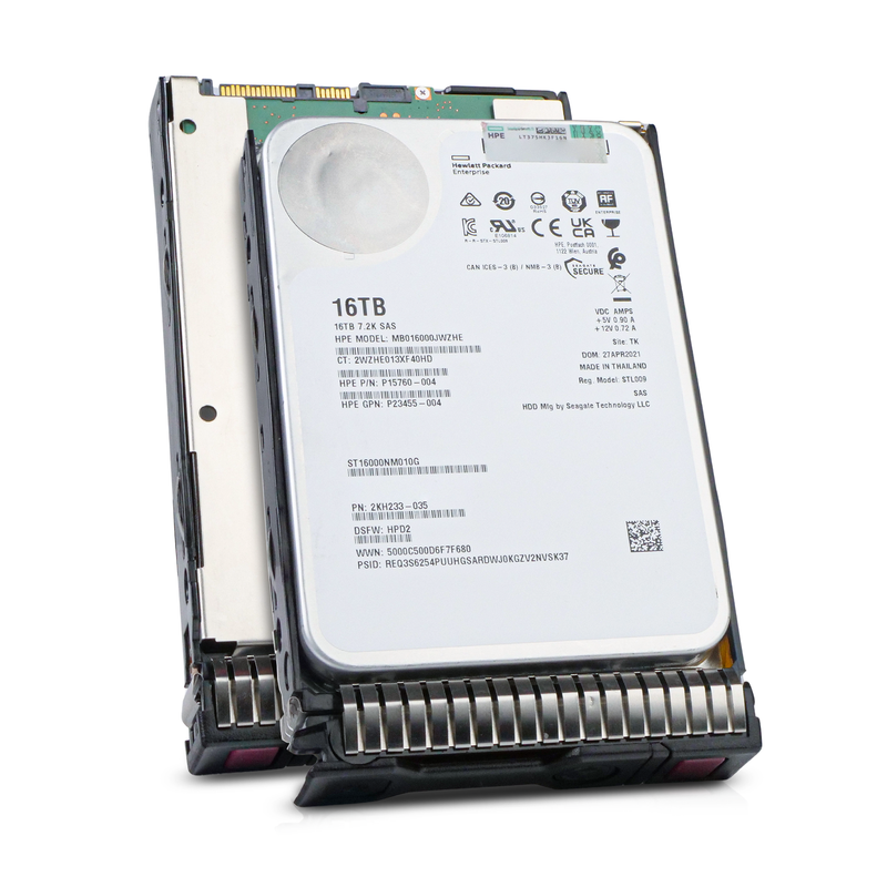HP Generation 8 MB016000JWZHE P15760-004 16TB 7.2K RPM SAS 12Gb/s 512e 256MB 3.5in HDD