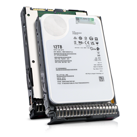 HP Generation 8 MB012000GYCJL P44757-001 12TB 7.2K RPM SATA 6Gb/s 512e 256MB 3.5in HDD