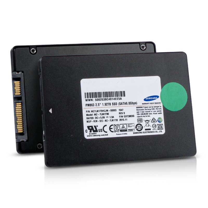 Samsung PM863 MZ7LM1T9HCJM 1.92TB SATA 6Gb/s V-NAND 2.5in Refurbished SSD