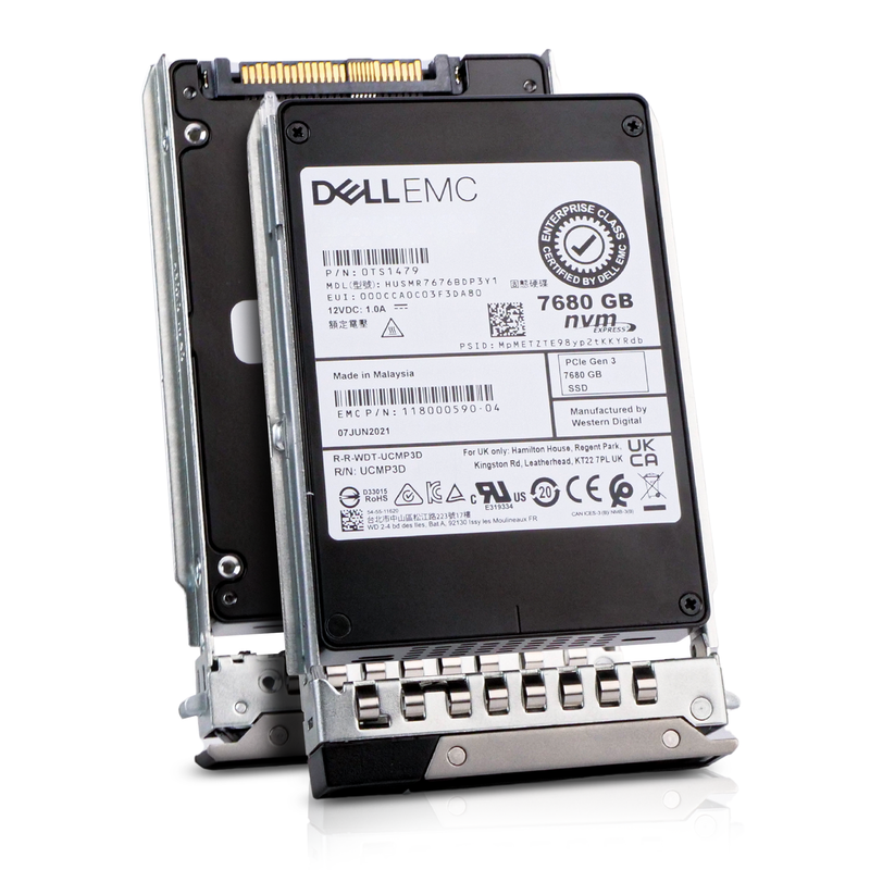 Dell G14 118000590-04 7.68TB 1 DWPD PCIe Gen 3.0 x4 4GB/s MLC U.2 NVMe 2.5in Refurbished SSD