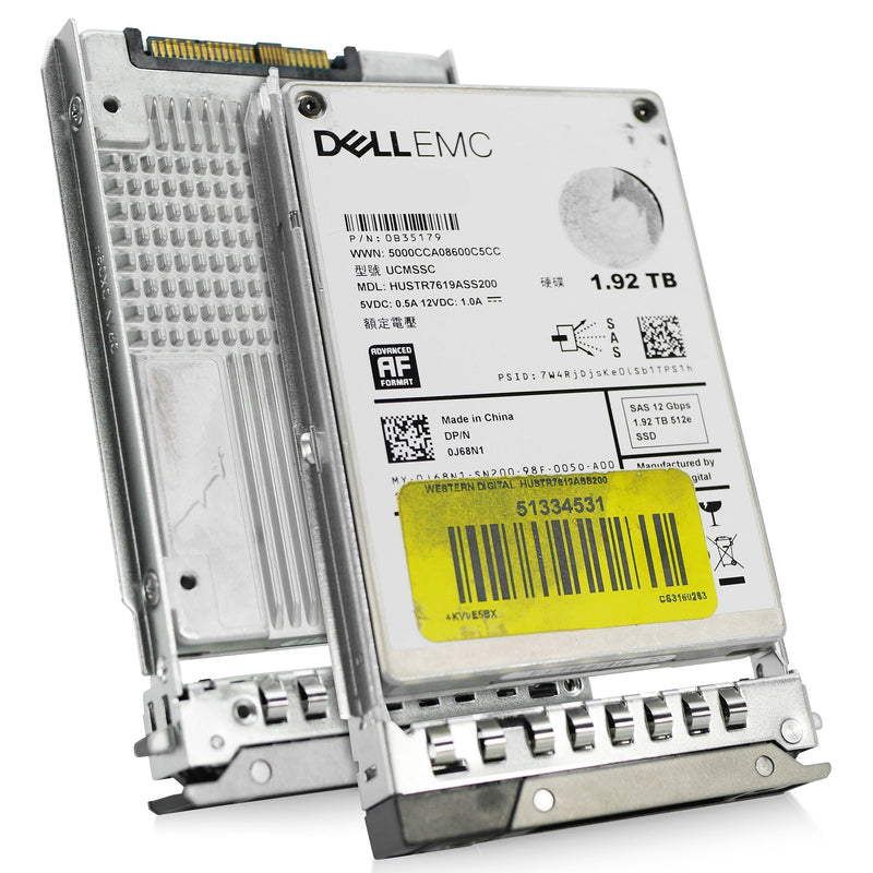 Dell G14 0J68N1 1.92TB 1 DWPD SAS 12Gb/s MLC 2.5in Refurbished SSD