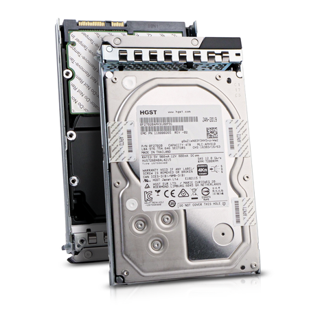 Dell G14 HUS726040AL4215 118000265 4TB 7.2K RPM SAS 12Gb/s 4Kn 128MB 3.5in HDD, combine angled view