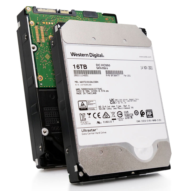 Western Digital Ultrastar DC HC550 WUH721816ALE604 0F38477 16TB 7.2K RPM SATA 6Gb/s 512e 3.5in Power Disable Hard Drive