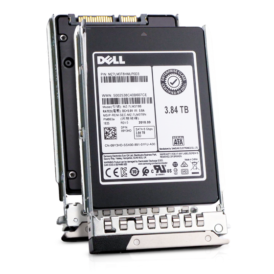 Dell G14 09Y3HD 3.84TB 1.3 DWPD SATA 6Gb/s 3D TLC 2.5in Refurbished SSD