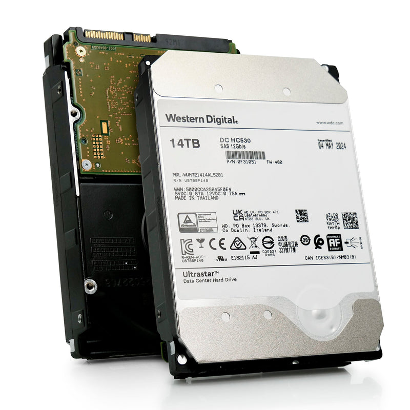 Western Digital Ultrastar DC HC530 WUH721414AL5201 14TB 7.2K RPM SAS 12Gb/s 512e 3.5in Refurbished HDD