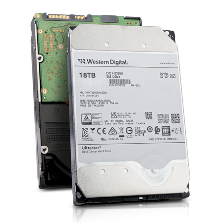 Western Digital Ultrastar DC HC550 WUH721818AL5201 0F38352 18TB 7.2K RPM SAS 12Gb/s SED 3.5in Recertified Hard Drive
