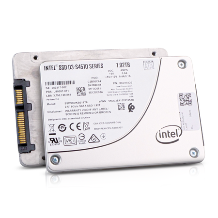 Intel D3-S4510 SSDSC2KB019T8 1.92TB SATA 6Gb/s 3D TLC 2 DWPD 2.5in Read Intensive Refurbished SSD
