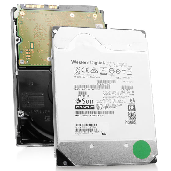 Sun Oracle/Western Digital Ultrastar DC HC530 WUH721414AL5200 0F31067 14TB 7.2K RPM SAS 12Gb/s 512e 512MB 3.5in Refurbished HDD