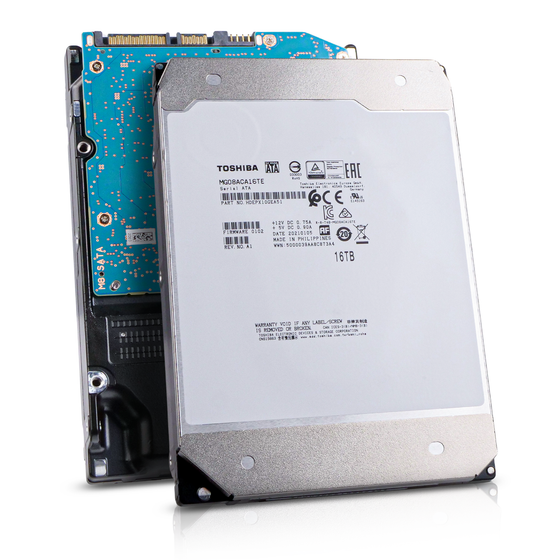 Toshiba MG08 MG08ACA16TE 16TB 7.2K RPM SATA 6Gb/s 3.5in Refurbished HDD
