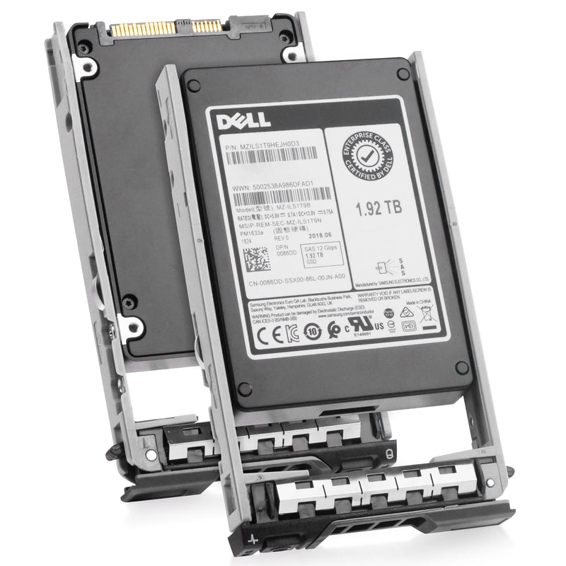 Dell G13 0086DD 1.92TB 1 DWPD SAS 12Gb/s 3D TLC V-NAND 2.5in Refurbished SSD, combine view