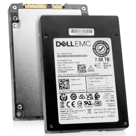 Dell/Seagate Nytro 2332 XS7680SE70134 7.68TB 1 DWPD SAS 12Gb/s 3D eTLC 2.5in Refurbished SSD