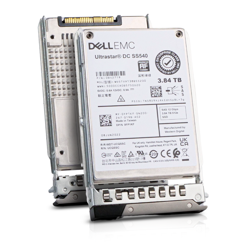Dell G14 0FP1KF 3.84TB 1 DWPD SAS 12Gb/s 3D TLC 2.5in Refurbished Read Intensive SSD
