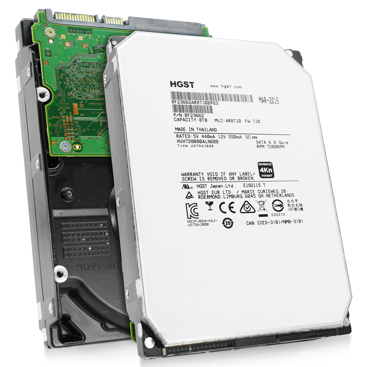 HGST Ultrastar He8 HUH728080ALN600 0F23662 8TB SATA 3.5 HDD