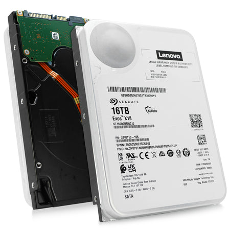 Seagate/Lenovo Exos X18 ST16000NM001J 16TB 7.2K RPM SATA 6Gb/s 512e 3.5in Refurbished HDD