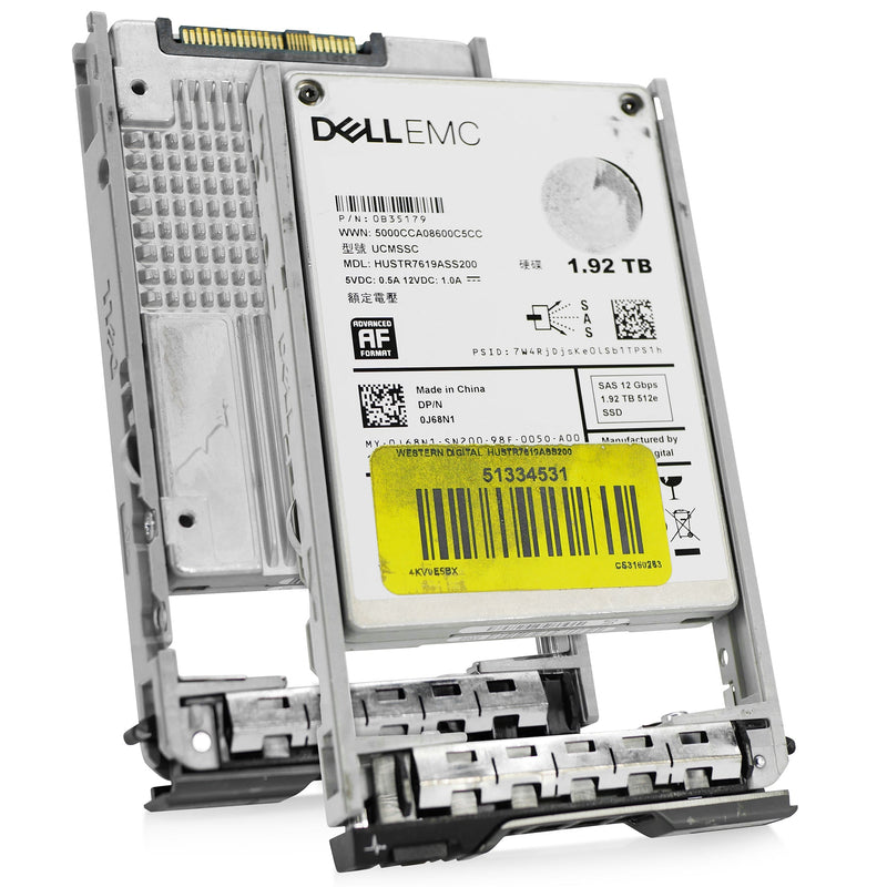 Dell G13 0J68N1 1.92TB 1 DWPD SAS 12Gb/s MLC 2.5in Refurbished SSD
