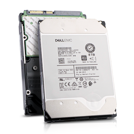 Dell/Western Digital Ultrastar DC HC510 HUH721008AL4205 0F27409 8TB 7.2K RPM SAS 12Gb/s 4Kn 256MB 3.5in HDD