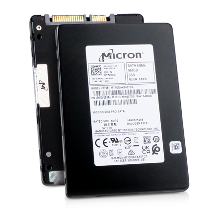 Dell/Micron 5300 Pro MTFDDAK960TDS 960GB SATA 6Gb/s 3D TLC 2.5in Enterprise Solid State Drive