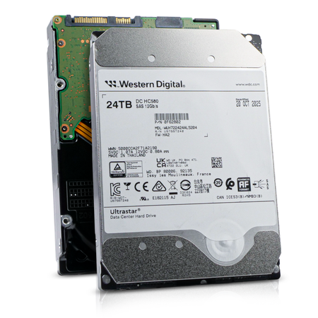 Western Digital Ultrastar DC HC580 WUH722424AL5204 0F62802 24TB 7.2K RPM SAS 12Gb/s 512e 3.5in Recertified Hard Drive