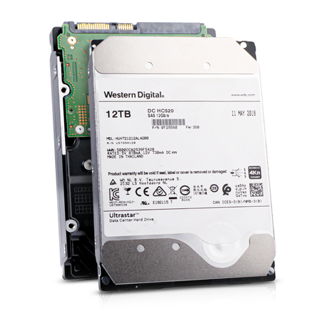Western Digital Ultrastar He12 HUH721212AL4200 0F29560 12TB 7.2K RPM SAS 12Gb/s 4Kn 256MB 3.5" ISE Hard Drive