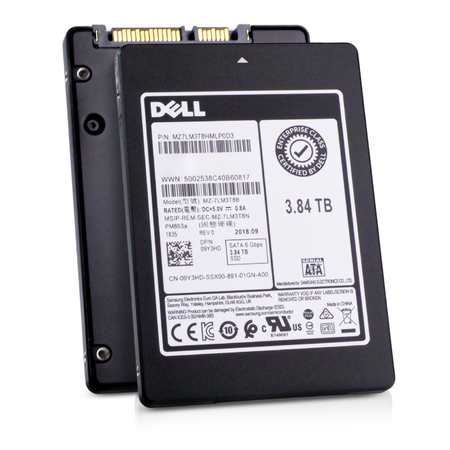 Dell/Samsung PM863a MZ7LM3T8HMLP0D3 3.84TB 1.3 DWPD SATA 6Gb/s 3D TLC 2.5in Refurbished SSD
