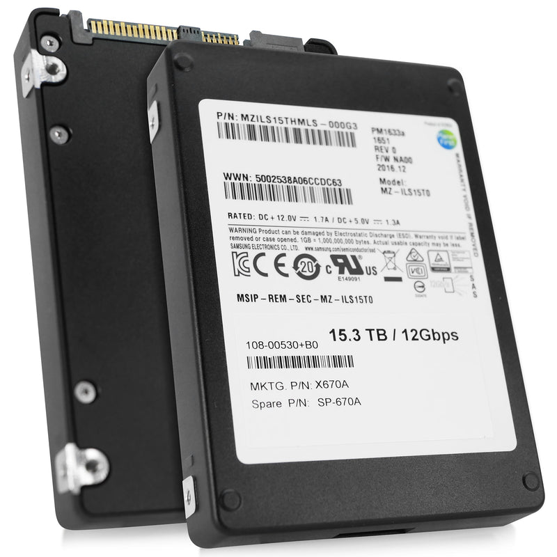 Samsung PM1633a MZILS15THMLS MZ-ILS15T0 15.36TB SAS 12Gb/s 2.5" SSD