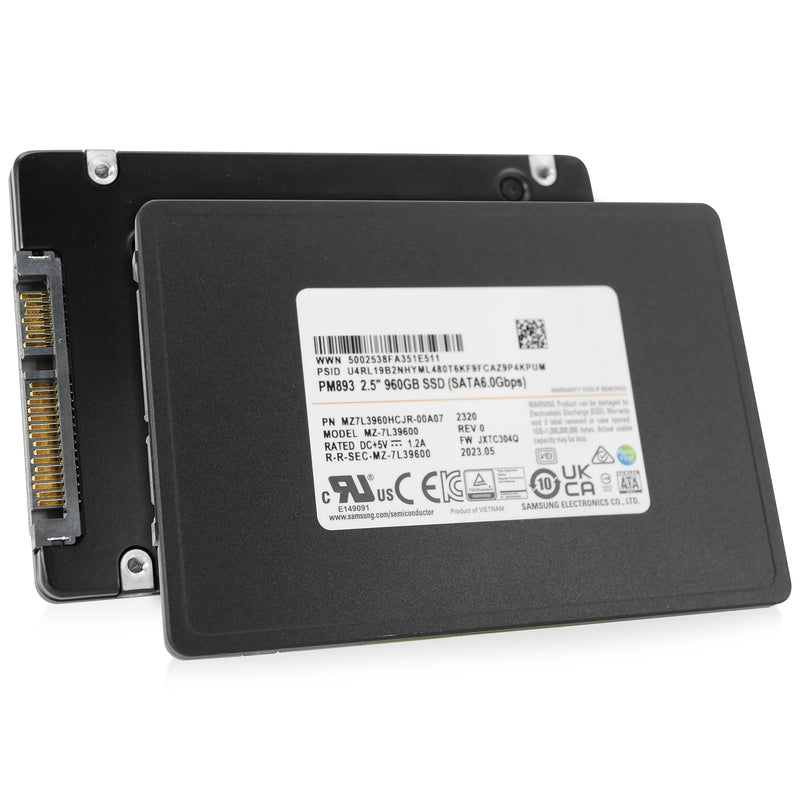 Samsung PM893 MZ-7L39600 MZ7L3960HCJR-00A07 960GB SATA 6Gb/s 2.5in Refurbished SSD
