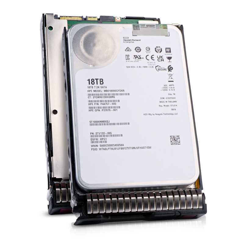 HP Generation 8 MB018000GYDKR P44757-005 18TB 7.2K RPM SATA 6Gb/s 512e 256MB 3.5in Refurbished HDD