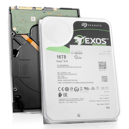 Seagate Exos X18 ST16000NM004J 16TB 7.2K RPM SAS 12Gb/s 3.5in Refurbished HDD