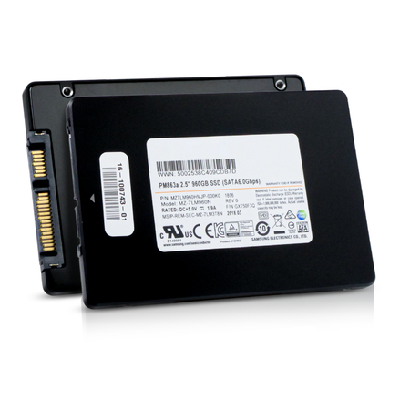 Samsung PM863a MZ7LM960HMJP 960GB 1.3 DWPD SATA 6Gb/s Mixed Use V-NAND 2.5in Refurbished Enterprise SSD