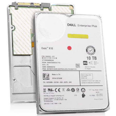 Dell/Seagate Exos X10 ST10000NM0246 10TB 7.2K RPM SAS 12Gb/s 4Kn 256 MB 3.5in HDD