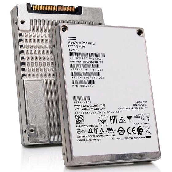 Western Digital/HP Ultrastar DC SS540 WUSTVA119BSS200 1.92TB 1DWPD SAS 12Gb/s 3D TLC 2.5in Recertified Solid State Drive
