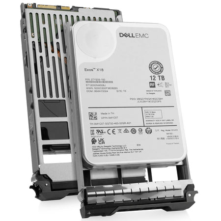 Dell G13 0M1C0T 12TB 7.2K RPM SAS 12Gb/s 512e 3.5in Hard Drive, combine angled view