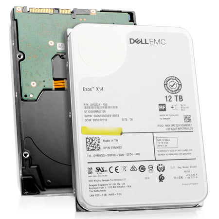 Dell/Seagate Exos X14 ST12000NM0158 12TB 7.2K RPM SAS 12Gb/s 512e 256MB 3.5in Refurbished HDD