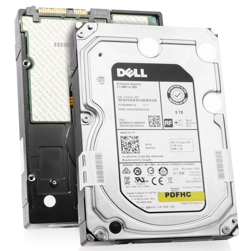 Dell/Seagate Exos 7E8 ST8000NM0135 8TB 7.2K RPM SAS 12Gb/s 512e 256MB 3.5in HDD