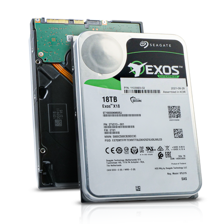 Seagate Exos X18 ST18000NM005J 18TB 7.2K RPM SAS 12Gb/s 512e SED 3.5in Refurbished HDD