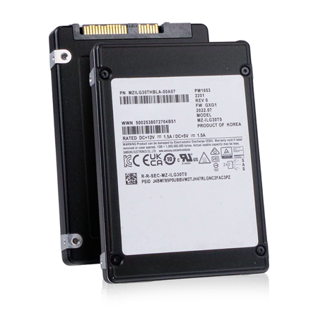 Samsung PM1653 MZILG30THBLA-00A07 30.72TB SAS 24Gb/s 2.5" Enterprise SSD, Combine View
