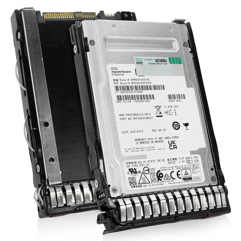 HP Generation 8 MO006400PXDCE P26294-004 6.4TB 3 DWPD SAS-4 24Gb/s 3D TLC 2.5in Refurbished SSD