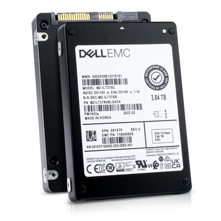 Dell/Samsung PM1643a MZILT3T8C 3.84TB SAS 12 Gb/s 3D TLC 1 DWPD 2.5-inch Refurbished SSD