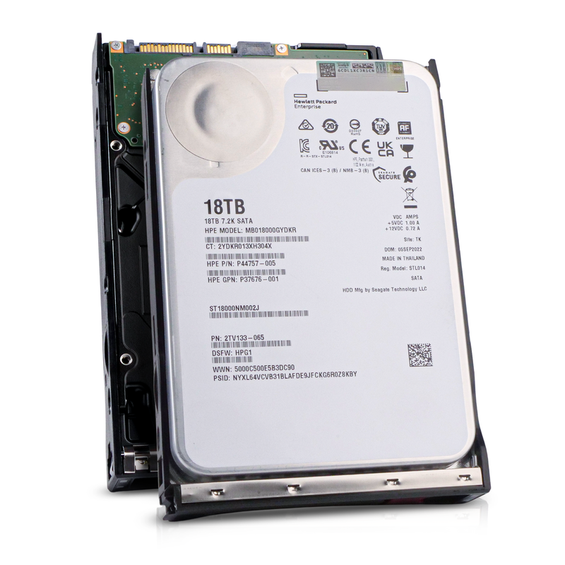 HP Generation 11 MB018000GYDKR P44757-005 18TB 7.2K RPM SATA 6Gb/s 512e 256MB 3.5in Refurbished HDD