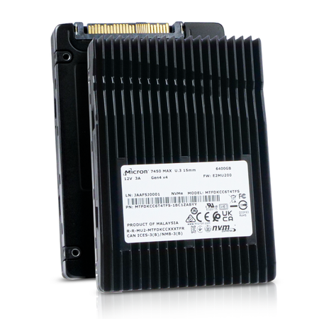 Micron 7450 MAX MTFDKCC6T4TFS 6.4TB 3 DWPD PCIe Gen 4.0 x4 8GB/s 3D TLC U.3 NVMe 2.5in Refurbished SSD