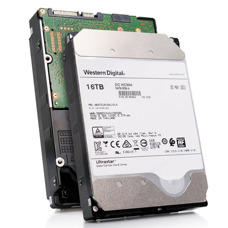 Western Digital hard drive on a white background