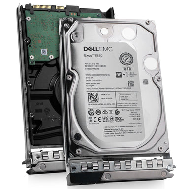 Dell G14 0C5HD0 8TB 7.2K RPM SAS 12Gb/s 512e 3.5in Hard Drive, combine angled view