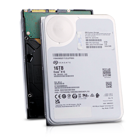 Seagate/IBM Exos X16 ST16000NM002G 16TB 7.2K RPM SAS 12Gb/s 4Kn 3.5in Refurbished HDD